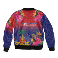 Haiti Toussaint Louverture Personalized Sleeve Zip Bomber Jacket Haitian Revolution 1804