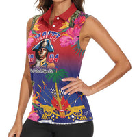 Haiti Toussaint Louverture Personalized Women Sleeveless Polo Shirt Haitian Revolution 1804