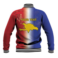 Hispaniola Personalized Baseball Jacket Dominican Republic Haiti Map