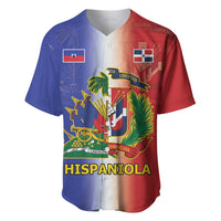 Hispaniola Personalized Baseball Jersey Dominican Republic Haiti Map
