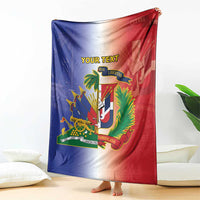 Hispaniola Personalized Blanket Dominican Republic Haiti Map
