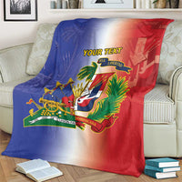 Hispaniola Personalized Blanket Dominican Republic Haiti Map