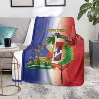 Hispaniola Personalized Blanket Dominican Republic Haiti Map