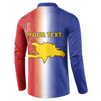 Hispaniola Personalized Button Sweatshirt Dominican Republic Haiti Map