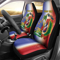 Hispaniola Personalized Car Seat Cover Dominican Republic Haiti Map