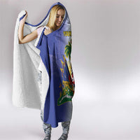 Hispaniola Personalized Hooded Blanket Dominican Republic Haiti Map