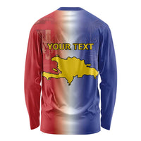 Hispaniola Personalized Long Sleeve Shirt Dominican Republic Haiti Map