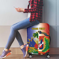 Hispaniola Personalized Luggage Cover Dominican Republic Haiti Map