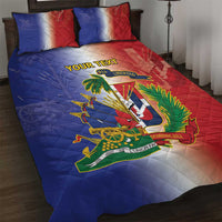 Hispaniola Personalized Quilt Bed Set Dominican Republic Haiti Map