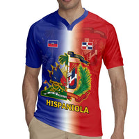 Hispaniola Personalized Rugby Jersey Dominican Republic Haiti Map