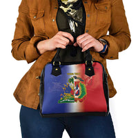 Hispaniola Personalized Shoulder Handbag Dominican Republic Haiti Map