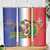 Hispaniola Personalized Skinny Tumbler Dominican Republic Haiti Map