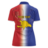 Hispaniola Personalized Women Polo Shirt Dominican Republic Haiti Map