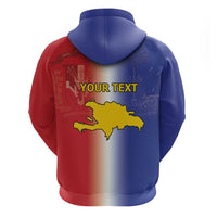 Hispaniola Personalized Zip Hoodie Dominican Republic Haiti Map