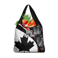 Personalized Canada Day Sine 1867 Grocery Bag With National Maple Leaf