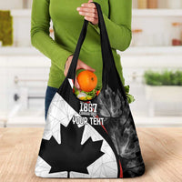 Personalized Canada Day Sine 1867 Grocery Bag With National Maple Leaf