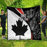 Personalized Canada Day Sine 1867 Quilt With National Maple Leaf - Wonder Print Shop