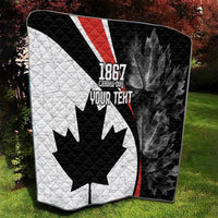 Personalized Canada Day Sine 1867 Quilt With National Maple Leaf - Wonder Print Shop