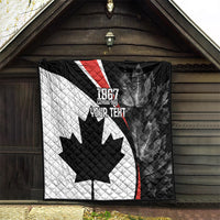 Personalized Canada Day Sine 1867 Quilt With National Maple Leaf - Wonder Print Shop