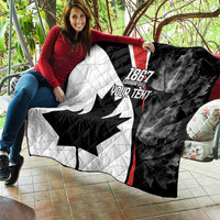Personalized Canada Day Sine 1867 Quilt With National Maple Leaf - Wonder Print Shop