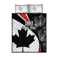 Personalized Canada Day Sine 1867 Quilt Bed Set With National Maple Leaf - Wonder Print Shop
