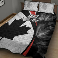 Personalized Canada Day Sine 1867 Quilt Bed Set With National Maple Leaf - Wonder Print Shop