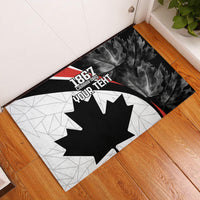Personalized Canada Day Sine 1867 Rubber Doormat With National Maple Leaf - Wonder Print Shop