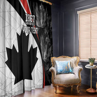 Personalized Canada Day Sine 1867 Window Curtain With National Maple Leaf - Wonder Print Shop