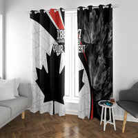 Personalized Canada Day Sine 1867 Window Curtain With National Maple Leaf - Wonder Print Shop