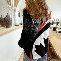 Personalized Canada Day Sine 1867 Women Casual Shirt With National Maple Leaf - Wonder Print Shop