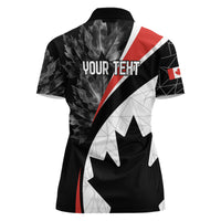 Personalized Canada Day Sine 1867 Women Polo Shirt With National Maple Leaf - Wonder Print Shop