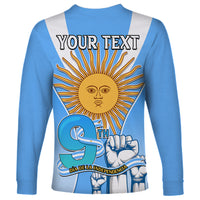 Custom Argentina Long Sleeve Shirt Independence Day - Wonder Print Shop