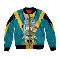 Bahamas Atlantis Sleeve Zip Bomber Jacket Independence Day - Wonder Print Shop