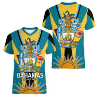Bahamas Atlantis Women V Neck T Shirt Independence Day - Wonder Print Shop