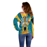Custom Bahamas Atlantis Off Shoulder Sweater Independence Day - Wonder Print Shop