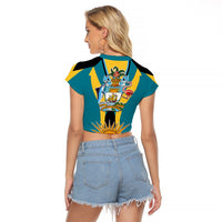 Custom Bahamas Atlantis Raglan Cropped T Shirt Independence Day - Wonder Print Shop
