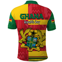 Ghana Polo Shirt Republic Day - African Kitenge Style - Wonder Print Shop