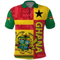 Custom Ghana Polo Shirt Republic Day - African Kitenge Style - Wonder Print Shop