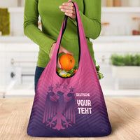 Custom Germany Football Grocery Bag Glowing Pink Line