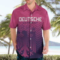 Custom Germany Football Hawaiian Shirt Glowing Pink Line - Wonder Print Shop