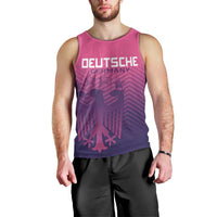 Custom Germany Football Men Tank Top Glowing Pink Line - Wonder Print Shop
