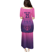 Custom Germany Football Puletasi Glowing Pink Line - Wonder Print Shop