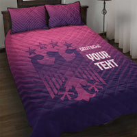 Custom Germany Football Quilt Bed Set Glowing Pink Line - Wonder Print Shop