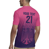 Custom Germany Football Rugby Jersey Glowing Pink Line - Wonder Print Shop