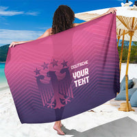 Custom Germany Football Sarong Glowing Pink Line - Wonder Print Shop