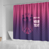 Custom Germany Football Shower Curtain Glowing Pink Line