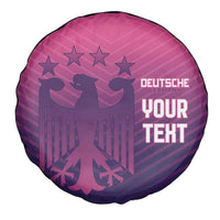 Custom Germany Football Spare Tire Cover Glowing Pink Line - Wonder Print Shop