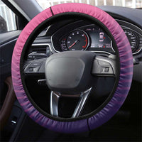 Germany Football Steering Wheel Cover Glowing Pink Line - Wonder Print Shop