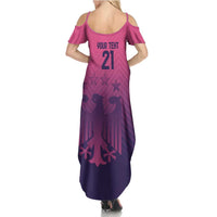 Custom Germany Football Summer Maxi Dress Glowing Pink Line - Wonder Print Shop