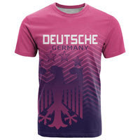 Custom Germany Football T Shirt Glowing Pink Line - Wonder Print Shop